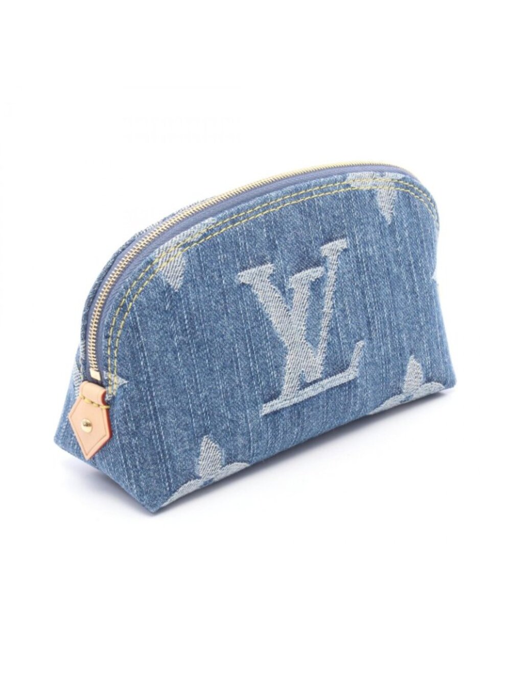 Louis Vuitton Pouch Pochette tee PM Blue Denim Leather - Picture 2 of 5